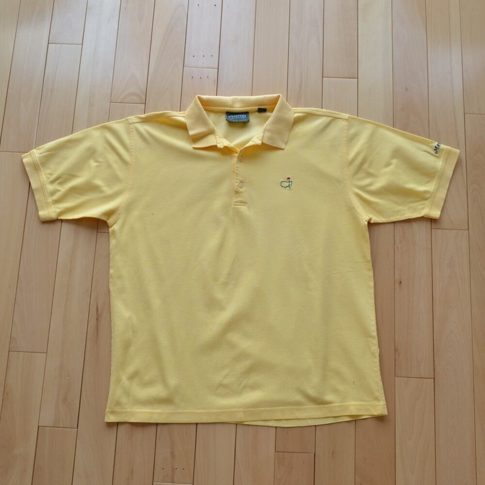 Masters Collection Golf Polo Shirt Yellow Size L